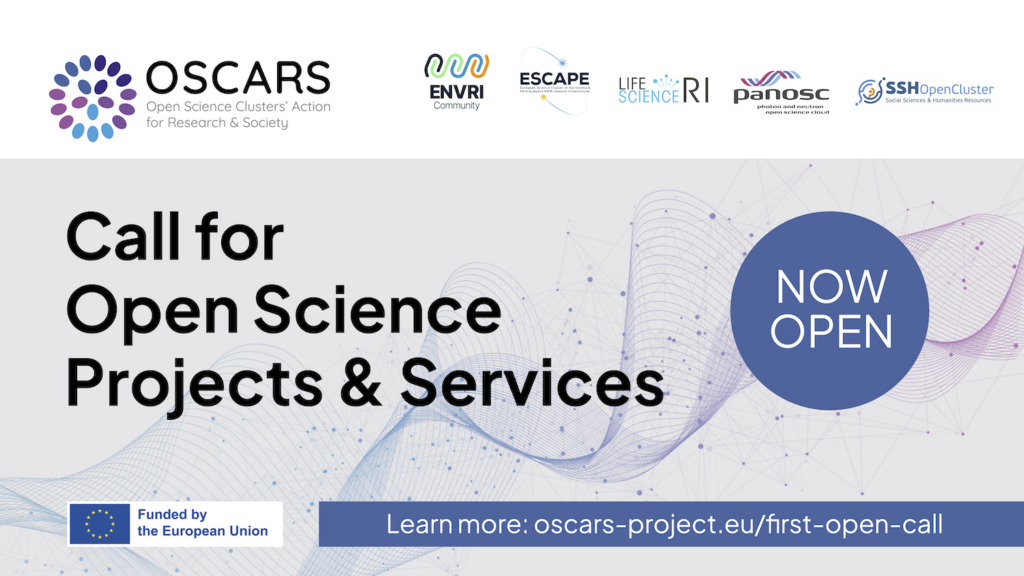 OSCARS Open Call for Open Science project and services - BANNER